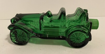 Vintage Avon Maxwell 23 Car Bottle Decanter Tai Winds Cologne EMPTY  Green Glass