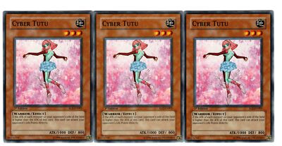 Yugioh- 3X Cyber Tutu - Common - 1st Edition - EOJ-EN005 - Near Mint