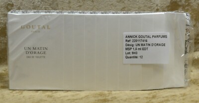 UN MATIN D'ORAGE ANNICK GOUTAL EAU DE TOILETTE 12 x SAMPLE 0.04 OZ 1.5 ML SPRAY