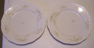 O. P. Co. Syracuse China - Yellow Flowers - Dinner Plates - Set of 5