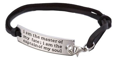 Inspiration Bracelet I am The Master Of My Fate I Am The Captain Of My Soul Gift