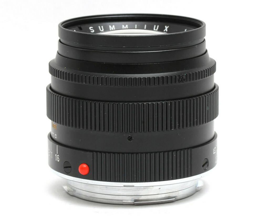 Leica Leitz Wetzlar Summilux 50mm F1.4 Lens black with hood