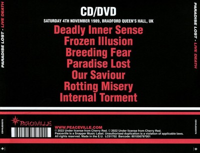 PARADISE LOST LIVE DEATH NEW CD