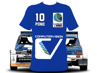 Metro 6R4 Computer Vision ‘Works Team’ Lombard RAC Rally t-shirt