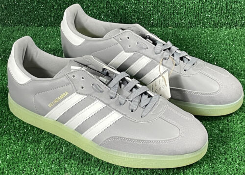 Adidas VeloSamba Vegan Gray Pulse Lime Cycling Shoe Sz 12 Adidas VeloSamba Vegan Gray Pulse Lime Cycling Shoe Sz 12