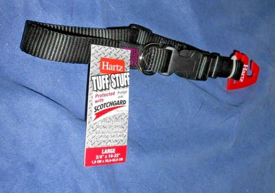 Hartz tuff stuff scotchguard adjustable nylon collar large 3/4 x 14-22'' new tags
