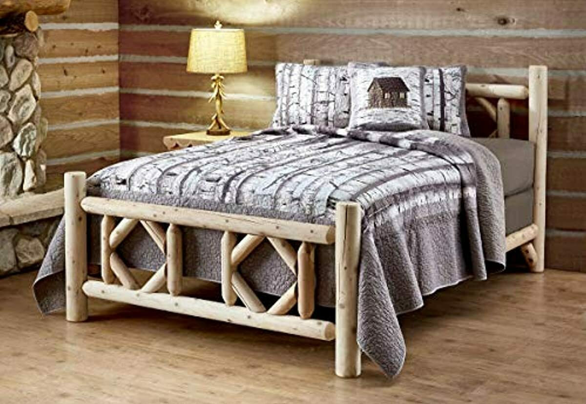 CASTLECREEK Diamond Cedar Log Bed, Full