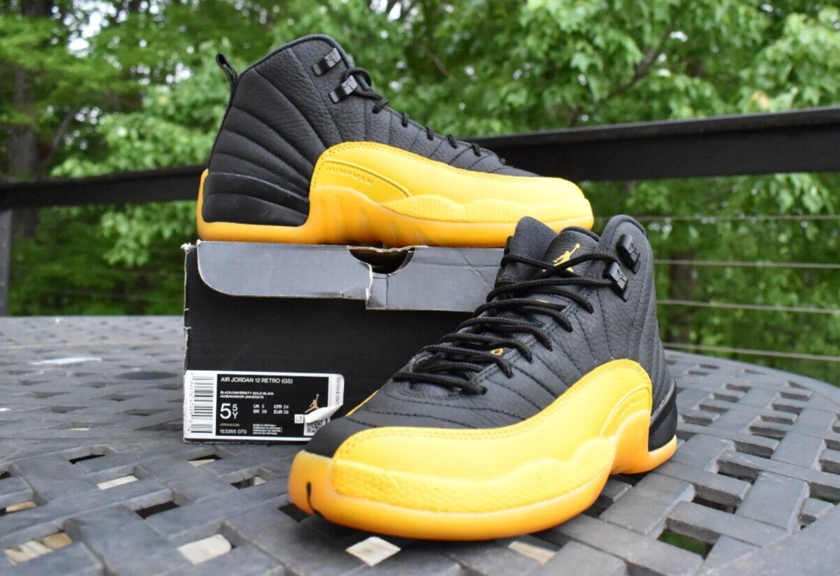 人気話題！Nike Air Jordan 12 Retro University Gold Men's Nike Air Jordan Retro 12 