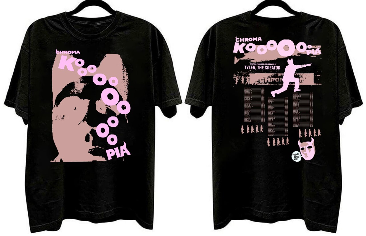 Tyler the Creator Chromakopia Tour Merch Dates short sleeve
