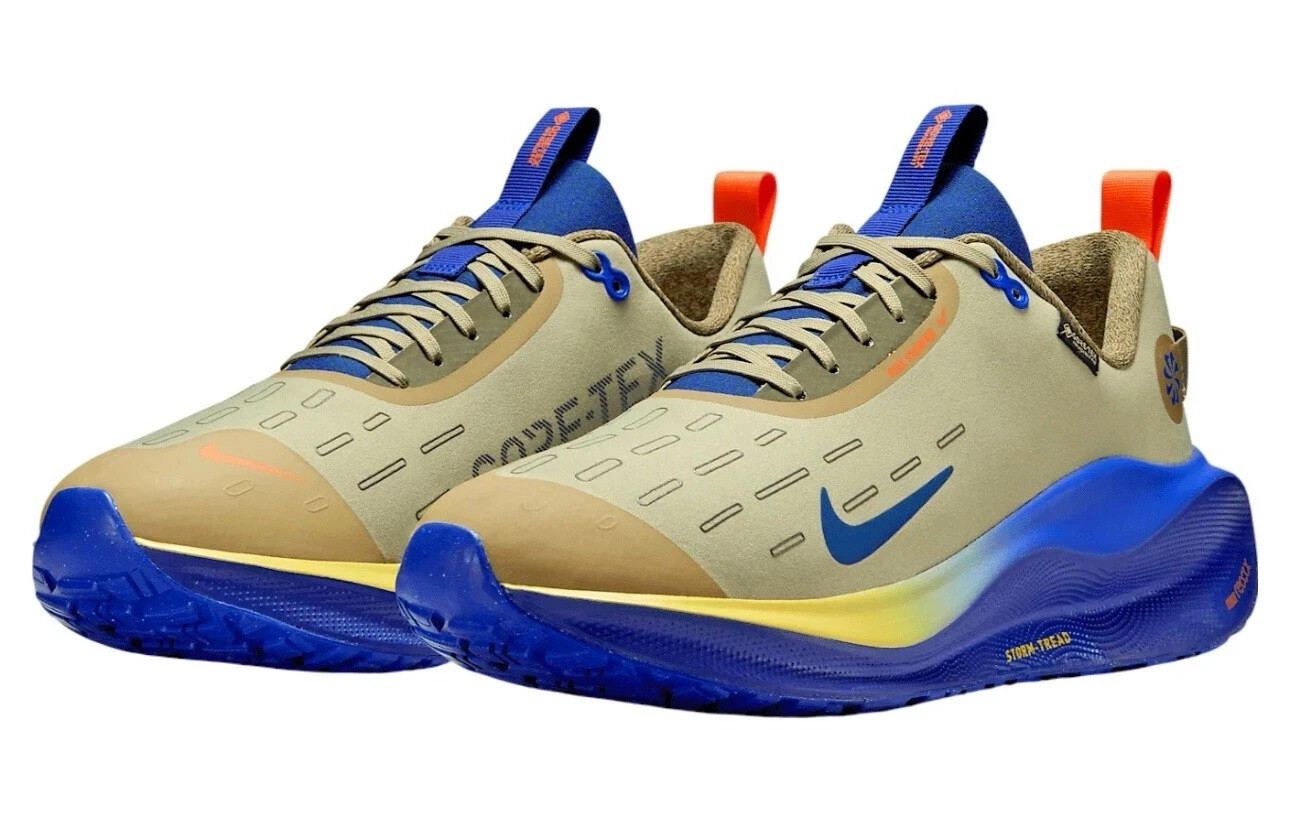 サッカースパイク　Nike INFINITEX Nike React X Infinity RN 4 GTX Gore tex Olive Racer Blue