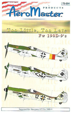 AeroMaster Fw 190D-9 Too Little Too Late Part 2 Hasegawa 1/72 Kit AN72204