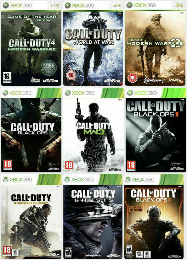 Call of Duty Xbox 360 Assorted/Bundle Fast & Free Delivery