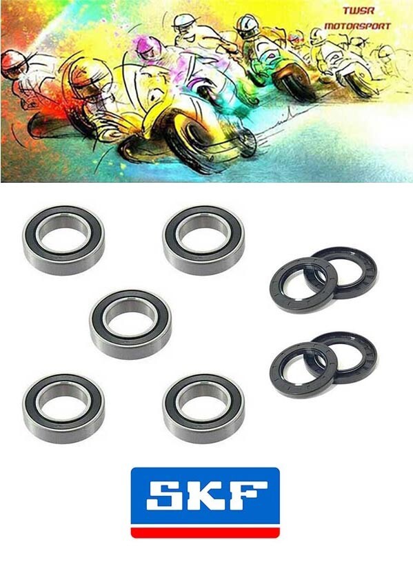 SKF Kawasaki ZX900 B (Ninja) ZX-9R Front & Rear Wheel Bearings & Seals 94-97 - Picture 1 of 2