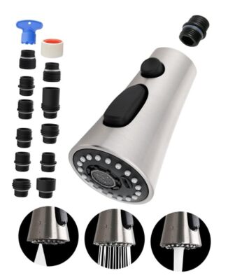 Hygie Rinse Kitchen Faucet Head Replacement with 11 Adapters Compatible with