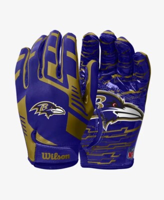 Baltimore Ravens NFL Stretch Fit Receiver Football Gloves