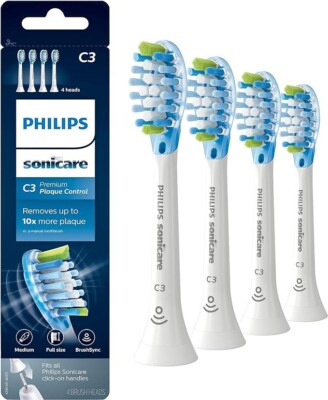 New 4-Pack  Philips C3 Premium Plaque Control Brush Heads White