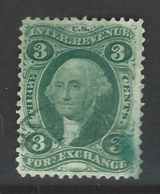 Bigjake: R16d , 3 cent Foreign Exchange, Exp. Silk - 1st Revenue Issue