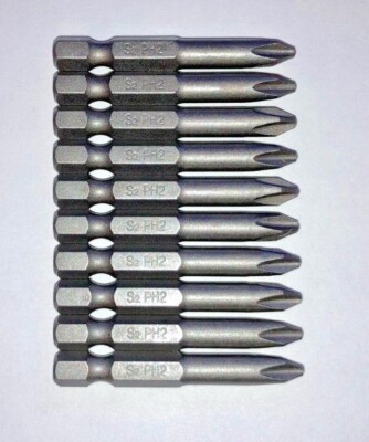 Philips PH2 Screwdriver Drill Insert Power Bit 10 Pack 