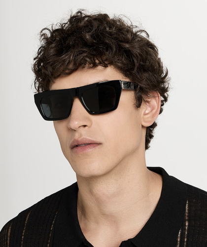 Pre-owned Saint Laurent Yves  Sl-m131-001 Black Sunglasses