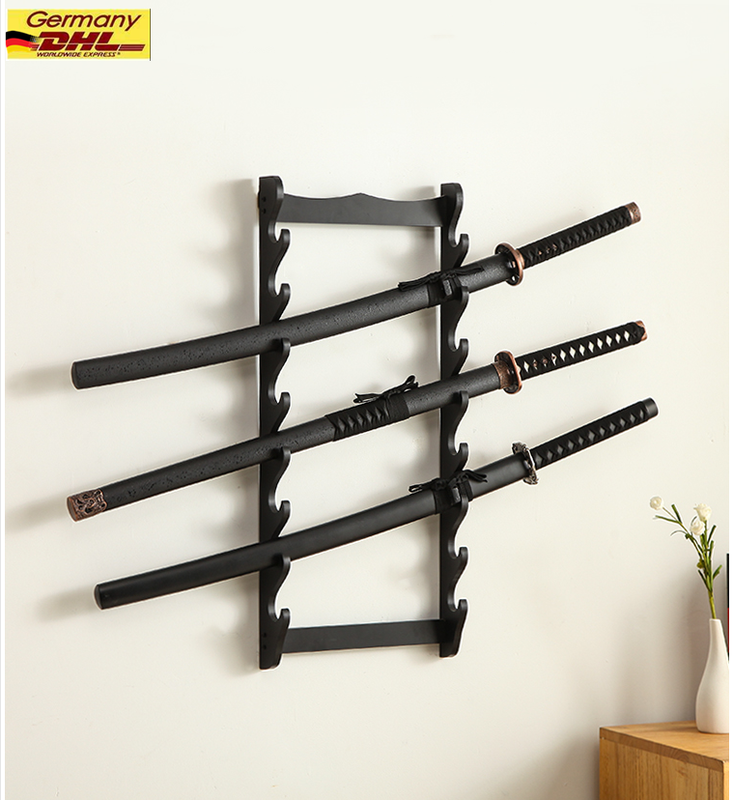 Rutenhalter Schwerthalter Schwertständer Rutenständer Wandhalter 8 Samurai Deko