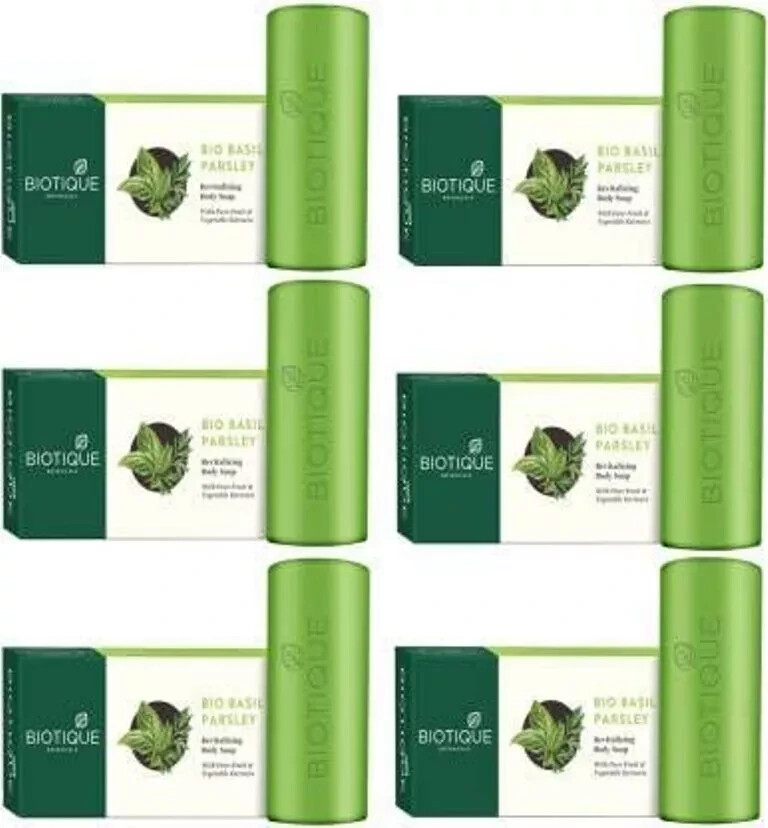 Biotique Basil And Parsley Revitalizing Body Soap, 150g