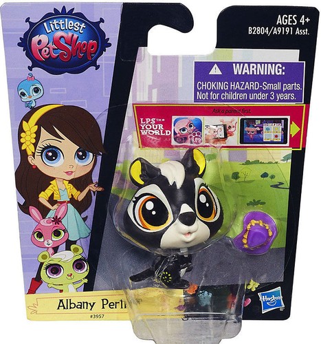 Figurine Littlest Pet Shop LPS #825 Hasbro - Canard Rose Aux Yeux Bleus, Occasion