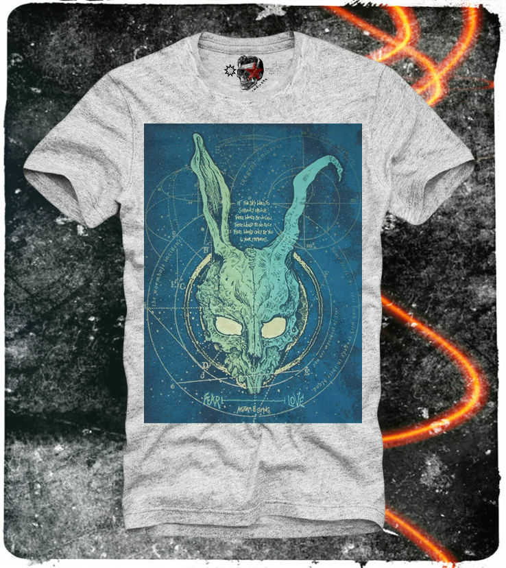 E1SYNDICATE T-SHIRT DONNIE DARKO FRANK RABBIT SKULL ZOMBIE HASE DVD MATRIX 1284