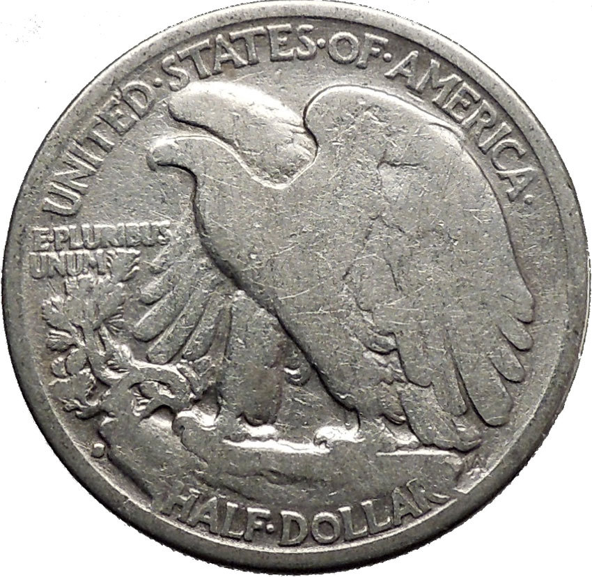 1937 WALKING LIBERTY Half Dollar Bald Eagle United States Silver