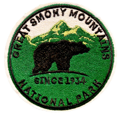 Great Smokey Mountains National Park Bear 3in Embroidered Iron-on Patch