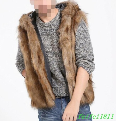 トップス ESMOK A line fur vest beige Milly NEW 325 Sz S Cream Tan Faux Fox Mink Fur Pink Lined Vest