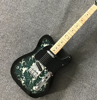 TL Electric Guitar Green Falower Maple Fretboard Chrome Hardware Free Shipping