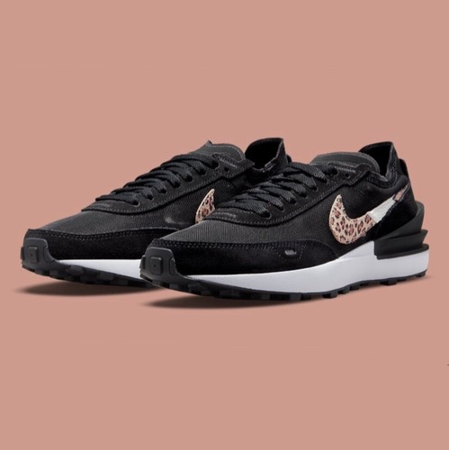 

Женские кроссовки Nike Waffle One с разноцветным леопардовым принтом DJ9776-001, Черный, Nike Waffle One