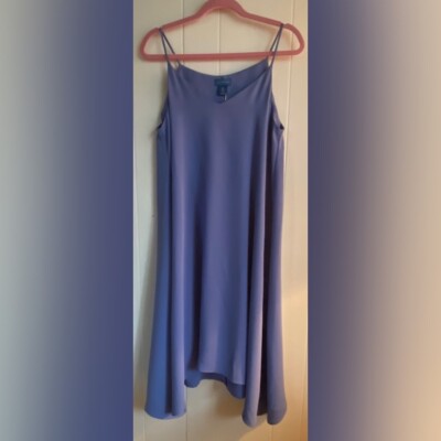 Antibes Blanc Dress Women s Small Blue Sleeveless Flare Summer Party NWT