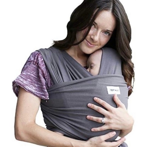 Baby Wrap Carrier for Newborns - Toddler up to 35 Lbs - (Dark Grey)