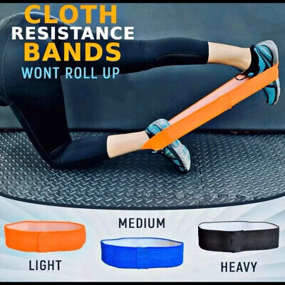 Booty Bands Cloth Fabric Resistance Loop Set of 3 Exercise Workout Fitness Gym