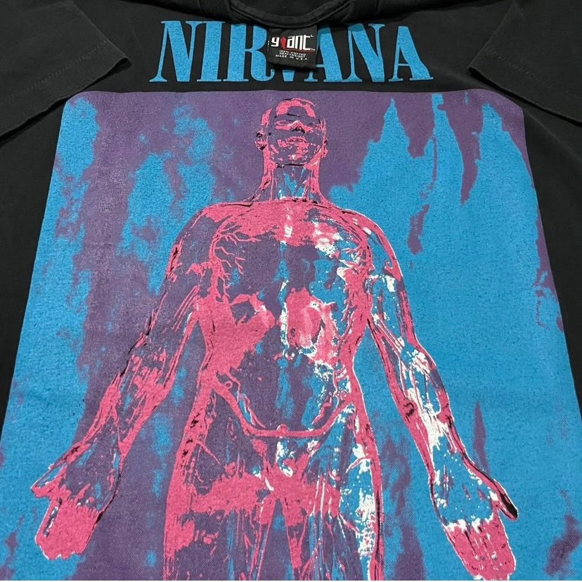 ニルヴァーナ Tシャツ 【90s VINTAGE NIRVANA】GIANT Vintage 1993 Nirvana Sliver Size L 90s Single Stitch Giant