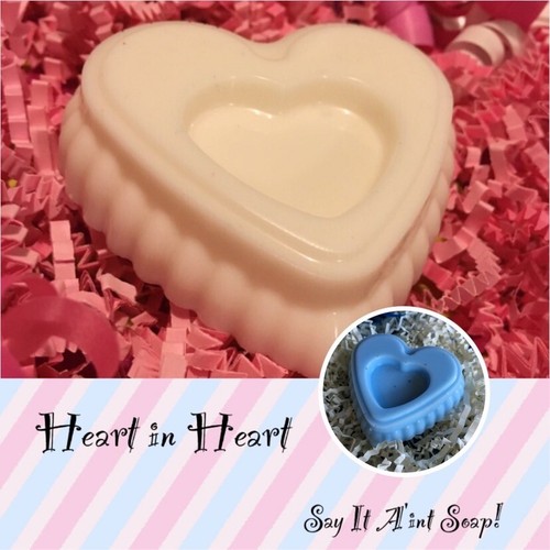 48 Heart In Heart Shaped Soaps / Mothers Day / Wedding / Baby Shower / Birthday