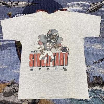 Vintage 1987 Mike Singletary Grey Chicago Bears Medium Salem Sports T-Shirt NFL