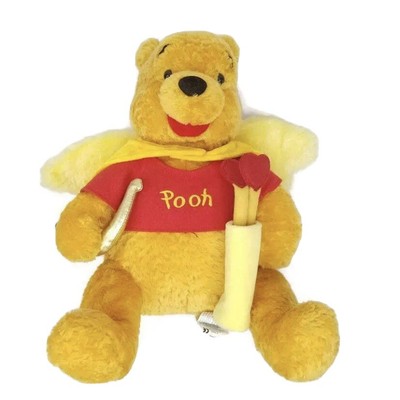 Winnie The Pooh Cupid Bear Plush Disney Store Wings Bow Arrows Cape 12 Inches.