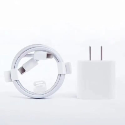 Apple iPhone 20W Fast Charger USB-C Power Adapter With Cord- White
