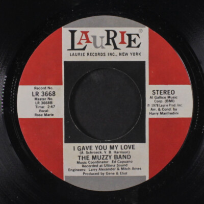 MUZZY BAND: please tell me / i gave you my love LAURIE 7'' Single