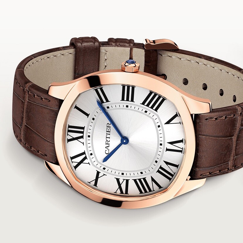 Pre-owned Cartier Drive De  18k Rose Gold Mens Watch Box Papers Tag Wgnm0006