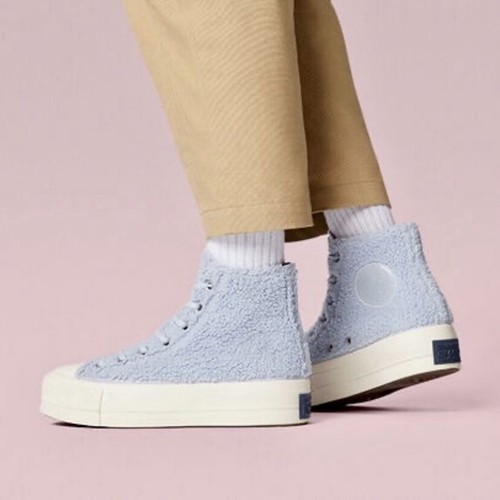 Женские кроссовки CONVERSE CHUCK Taylor All Star Lift HI Cozy Sherpa Blue Platform 572240C