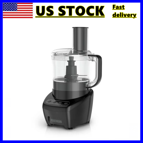 BLACK+DECKER Easy Assembly 8-Cup Food Processor, Black, FP4200B