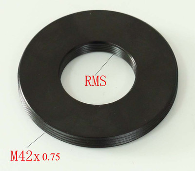 Adapter RMS Microscope objective to male M42 X0.75 adapter Flat without flange