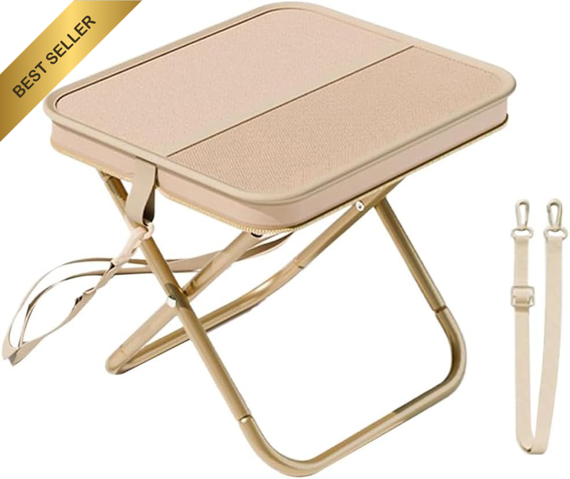 Portable Folding Stool with Shoulder Bag Carry Design, Camping Chair with Quick-