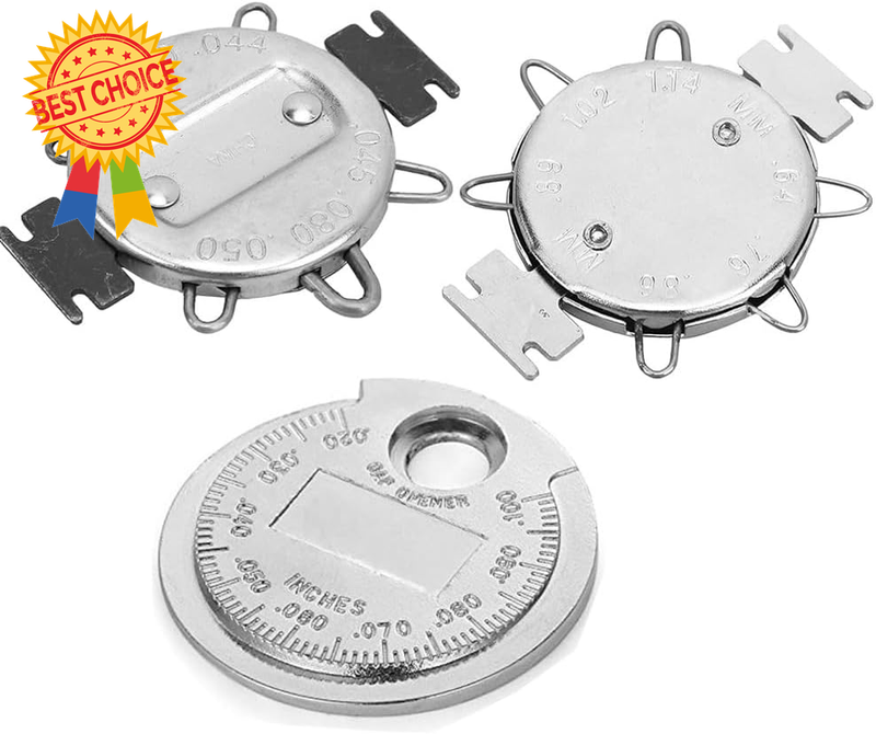 3Pc Spark Plug Gap Gauge Set SAE Metric 0.020-0.100in Wire Gapper Tool