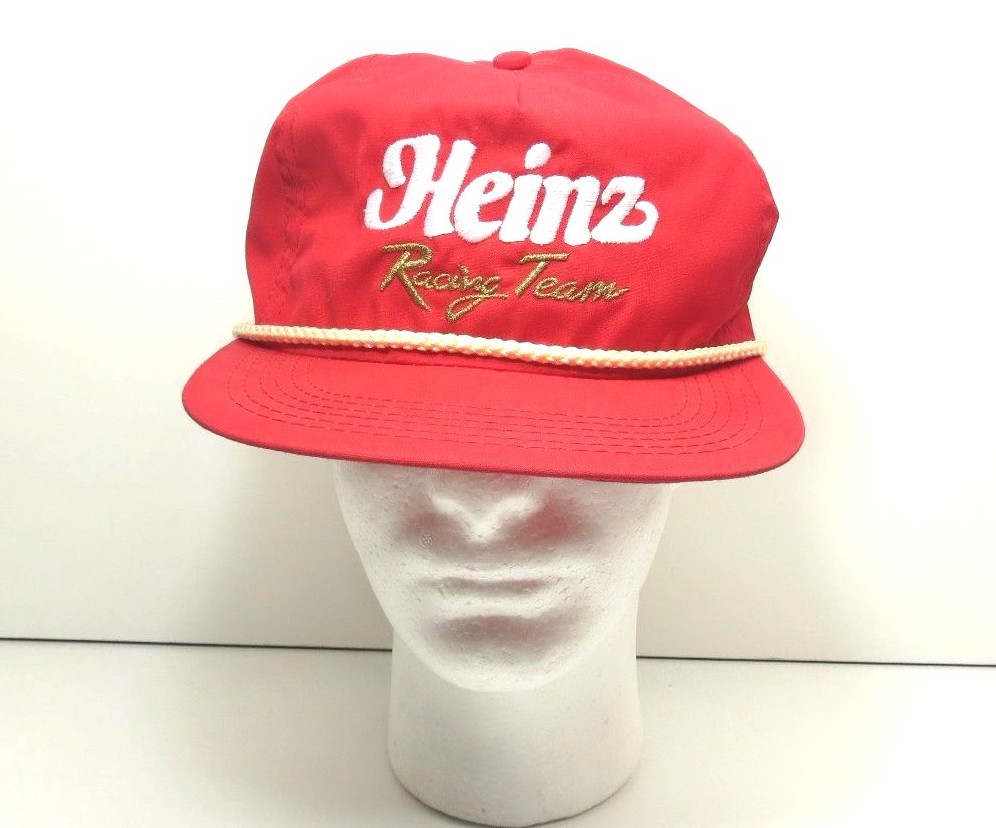 Vintage Heinz Ketchup Racing Team Embroidered Rope Braid Red Snapback Cap Hat