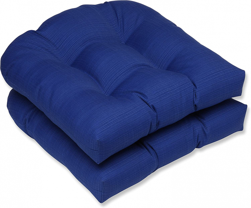 Pillow Perfect - 502113 Outdoor/Indoor Veranda 2 Count (Pack of 1), Blue
