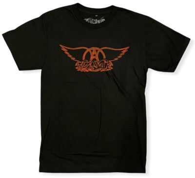 Aerosmith Men's Officially Licensed Distressed Wings Classic Rock & Roll T-Shirt